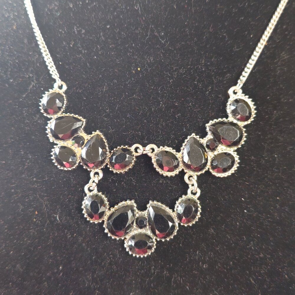 Black and Silver Colored Statement Necklace
